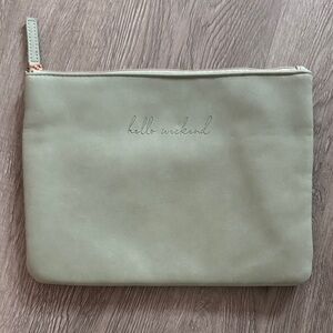 Hello Weekend Mint Green Cosmetic Bag